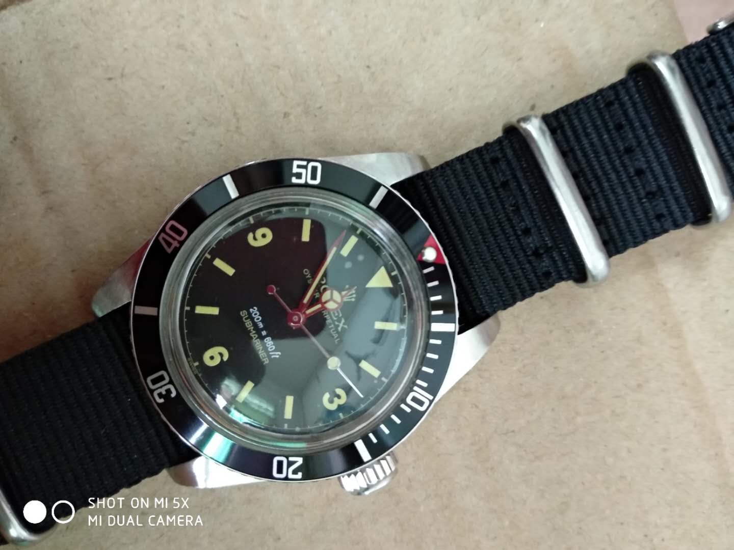 Replica Rolex Vintage Submariner 6538 Nylon Strap