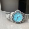 Replica Rolex Submariner Sandblasted DIWF Best Edition Carbon Bezel Tiffany Blue Dial Dial on SS Bracelet VR3135 - Image 4