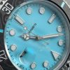Replica Rolex Submariner Sandblasted DIWF Best Edition Carbon Bezel Tiffany Blue Dial Dial on SS Bracelet VR3135 - Image 7