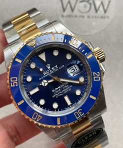 Alternative view of Replica Rolex Submariner 116613LB Bluesy 904L YG/SS Blue Dial on YG/SS Bracelet CLEAN VR3235