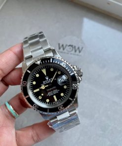 Vintage Replica Rolex Submariner Date Tiffany & Co 16610A30B9315 Black dial with SS bracelet