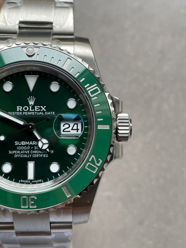 HULK Replica Rolex Submariner 116610 LV GREEN CERAMIC 904L STEEL VSF 1:1 BEST EDITION VS3135 - Image 6