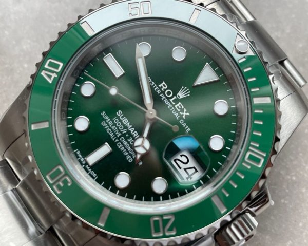 HULK Replica Rolex Submariner 116610 LV GREEN CERAMIC 904L STEEL VSF 1:1 BEST EDITION VS3135 - Image 4