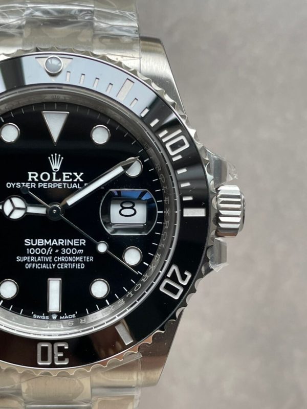 Replica Rolex Submariner SUB DATE Replica Rolex Submariner 41MM 126610 LN BLACK CERAMIC 904L STEEL VSF 1:1 BEST EDITION VS3235 - Image 9