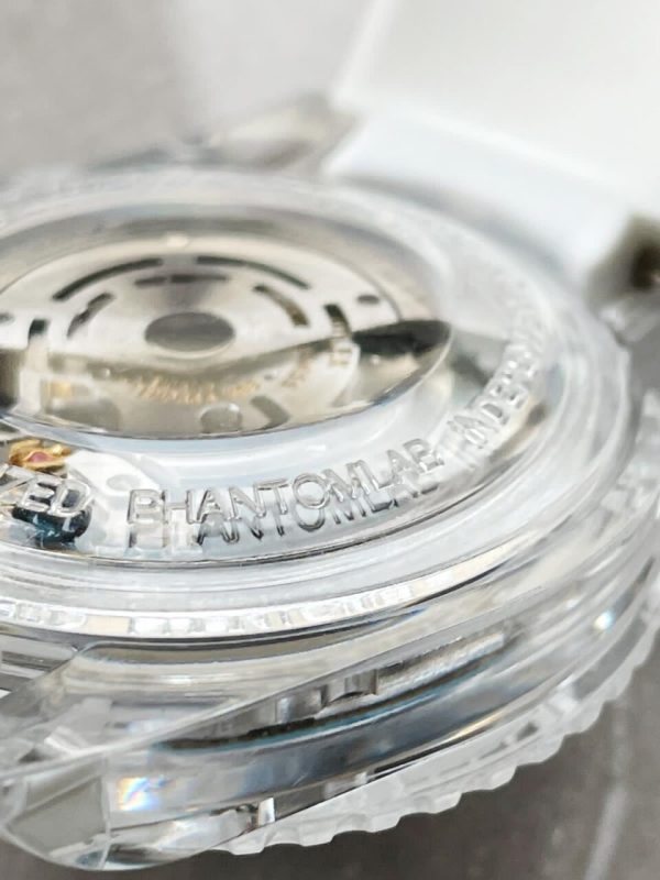 Replica Rolex Submariner Phantomlab Transparent 5GF Best Edition Blue Fruit Dial on White Rubber Strap VR3135 - Image 12