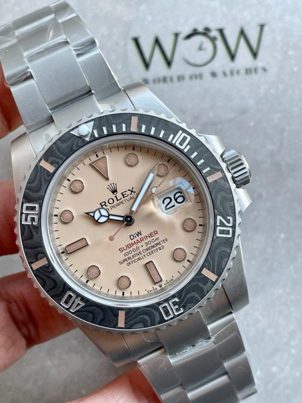 Replica Rolex Replica Rolex Submariner DiW “Dune” 904L SS Yellow Dial on SS Bracelet VSF VS3135 - Image 2