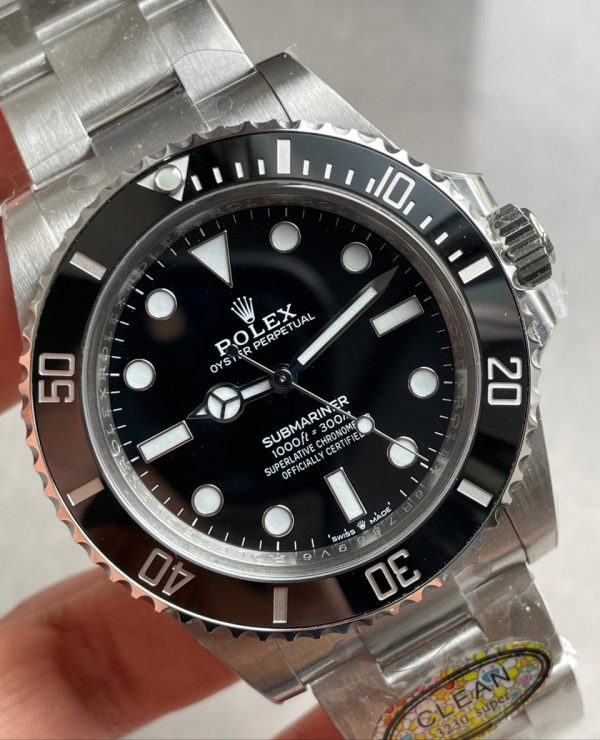 Replica Rolex Submariner 124060LN 904L SS Black Dial on SS Bracelet CLEAN VR3230 - Image 4
