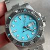 Replica Rolex Submariner Sandblasted DIWF Best Edition Carbon Bezel Tiffany Blue Dial Dial on SS Bracelet VR3135 - Image 9